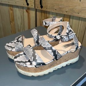 Kristen Snakeskin Platforms